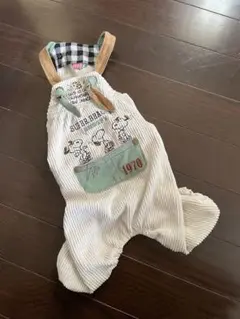 ペットパラダイス☆PEANUTS スヌーピー 犬用 オーバーオールアイボリーDS