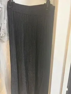 ラメロングスカート　黒