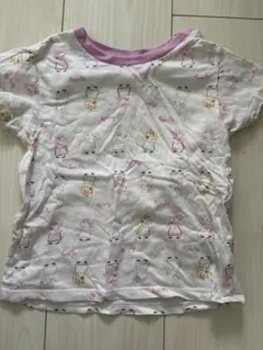 Peppa Pig 半袖Tシャツ 総柄 ホワイト ピンク 90cmのサムネイル