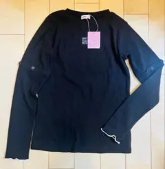 ALGY ブラック 長袖 Tシャツ キッズMサイズ　タグ付き新品未使用