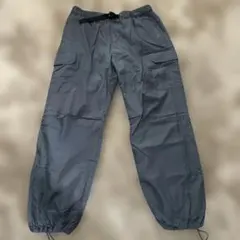 カーゴパンツ グレー フリース裏地