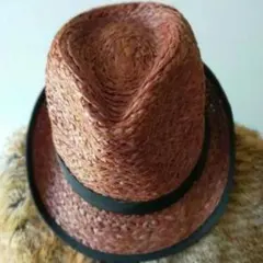 【送料込み❢】麦わら帽子 ストローハット　ブラウン