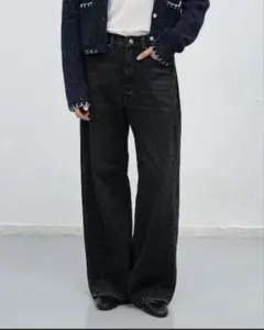 GENERAL IDEA ワイドデニムパンツ　BLACK