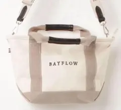 【BAYFLOW】ショルダージップロゴトートバック2wayキャンバスバッグのサムネイル