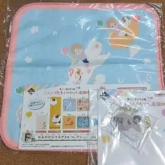 ハンドタオル＆アクリルチャーム　夏目友人帳 ニャンコ先生とあやかし遊園地