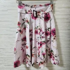 Apuweiser-riche 水彩フラワープリント スカート