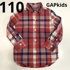 GapKids チェック長袖シャツ　XS 110