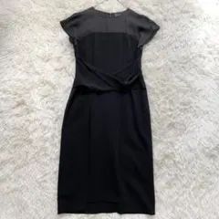 ユナイテッドアローズ　フォーマル　パーティドレス　トリアセテート　ブラック