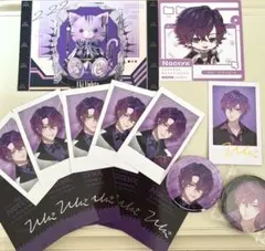 浮奇ヴィオレタ グッズ15点チェキ風カード 箔押し コースター缶バッジにじさんじ