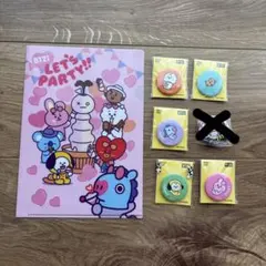 BT21 クリアファイルと缶バッジセット