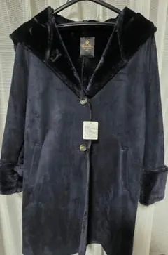 【新品】nano・universe　ネイビー フード付き コート サイズ36