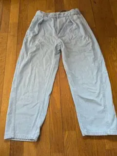 GU ライトブルーデニム ワイドパンツ