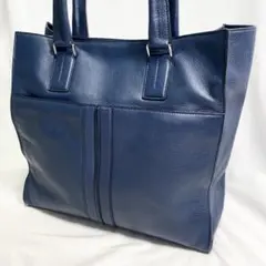 トッズ ダブルストライプ トートバッグ A4収納可 ロゴ 金具 大容量 多機能