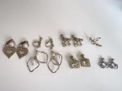 アクセサリー　ゴールド　シルバー　イヤリング　イヤーカフ　6点セット