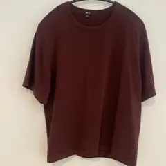 UNIQLO ボクシーニットT 半袖ニット Lサイズ ブラウンのサムネイル