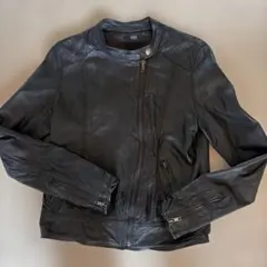 AZUL by moussy レザージャケット ブラック