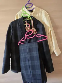 フォーマルチェックスーツ4点セット 135