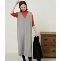 即購入可！ロペピクニック　ニットジャンパースカート 40サイズ　グレー