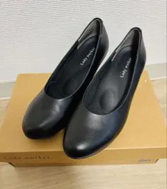Lady worker ブラック パンプス 23.5cm ヒール3cm EEE