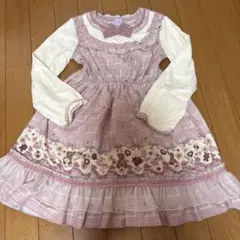 アクシーズファム　キッズ　ワンピース　クッキー　お菓子柄　くま