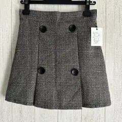 ダブルボタン グレー ミニスカート Sサイズ