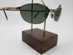 ボシュロム・レイバン 度なしサングラス グリーンレンズ チタン鼻パッド 銀色