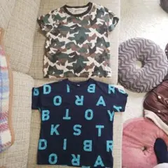 キッズ　Tシャツ　まとめ売り　120　セット　迷彩　アルファベット　男の子
