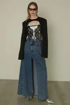 PRANK PROJECT 34デニムスカート風ロングパンツ ダークブルー