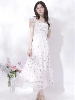 新品未使用品タグ付き✮レア✮DEICY スノーカットローズワンピース