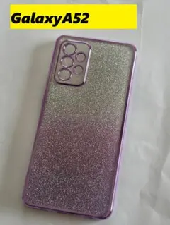 GalaxyA52 紫色　メッキ風　キラキラシート付　Galaxyケースのサムネイル