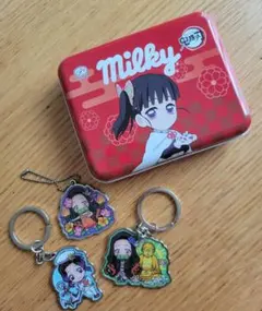鬼滅の刃　ミルキー缶＆キーホルダー　セット