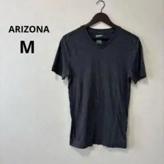 アリゾナ Tシャツ Vネック 半袖 裾ストレート 無地 M 濃灰のサムネイル