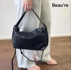 BEAURE ヴュレ カウレザー 2WAY ショルダーバッグ ブラック 牛革本革のサムネイル