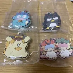 ポムポムプリン　ばつ丸　リトルツインスターズ　ハンギョドン　4個セット