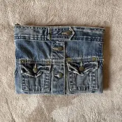 デニムリメイク　マルチポーチ　ハンドメイド