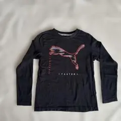 140 Puma 長袖カットソー 黒 9歳　10歳　薄手　ロンT