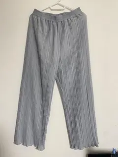 プリーツ ワイドパンツ M
