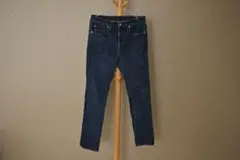 無印良品　ストレッチデニムスリムパンツ　ダークネイビー紳士３２（８１ｃｍ）