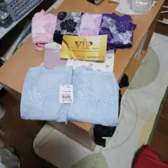 水色レースショーツ8枚セット