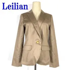 Leilian レリアン カジュアルテーラードジャケットベージュ９ C1162