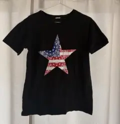 ANAP 半袖Tシャツ 星柄 バンダナ柄 ブラックのサムネイル