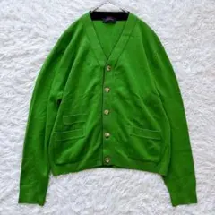 CABaN コットンカシミヤ Vネックカーディガン Mサイズ 緑 グリーンのサムネイル