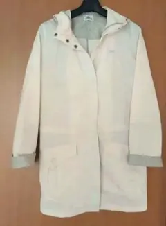 レインコートLACOSTE フード付き ホワイト