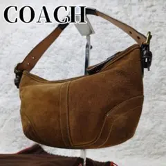Coach Small Suede Hobo Bag Half Moon y2k