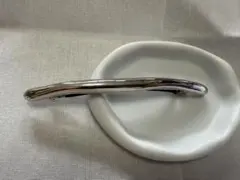 シルバー カーブ型 ヘアバレッタ (おまとめOK)