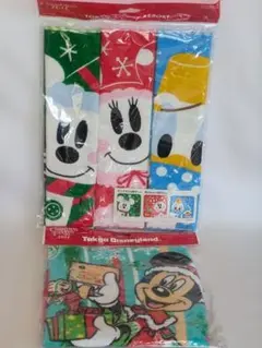 ディズニー　クリスマス　ウォッシュタオル　ミニタオル　2011