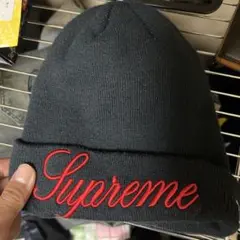 Supreme ニット帽 ダークグレー ブラック