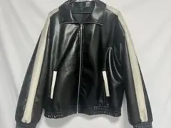 レザージャケット ブラック/アイボリー