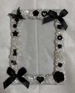 硬貨ケース トレカケース デコ ホイップ ホワイト ラメ B7 推し活