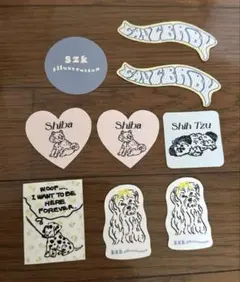 新品未使用！シズカイラストレーション ステッカーまとめ売り シーズー 柴犬